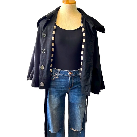 Free People 'Olmstead' Wool Belted Cape Coat, Black, Small - Picture 6 of 16